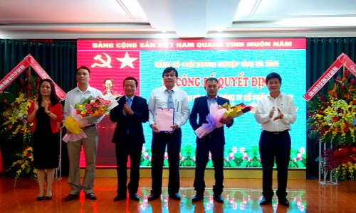 Đảng ủy Khối Doanh nghiệp Hà Tĩnh công bố quyết định thành lập chi bộ cơ sở Công ty Cổ phần Sao Mai